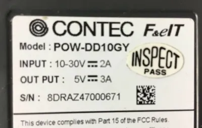 CONTEC POW-DD10GY Power Supply Out:5V 3A Loc. 3A