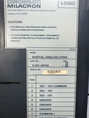 USED CINCINNATI MILACRON 3-531-4074A