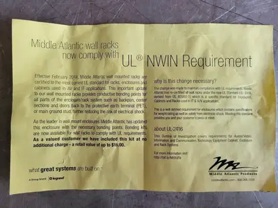 USED MIDDLE ATLANTIC DWR-10-22PD