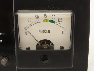 Nidec Fincor 104599501 DC Motor Drive Test Panel Dial Percent Gauge Meter Rev D