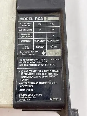 USED BOSTON BOSTON GEAR RG3