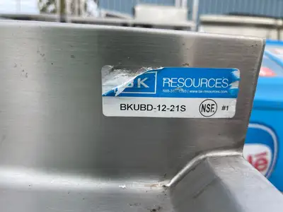 Used BK-Resources Used BK Resources BKUBD-12-21S Stainless Steel Underbar Drainboard - SS276 Underbar Equipment Illinois US | Falcon Restaurant Supply #1375894