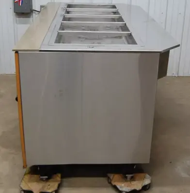 142-1153 Southern Case Arts 5 Pan Food Warmer with Alto Shaam Hot Drawers
