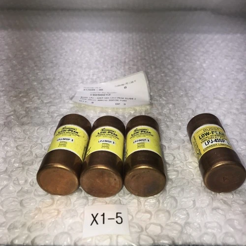 **New Busman Low Peak Time Delay Fuse (Lot Of 3) LPJ-50SP ( QTY- 1-LPJ-45SP)#
