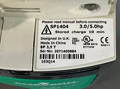 Emerson SP1404 Control Techniques Unidrive SP-1404 (9.4.2)