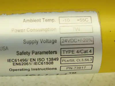 Allen Bradley 440L-P4J0480YD Light Curtain Guardmaster Receiver/Transmitter Set