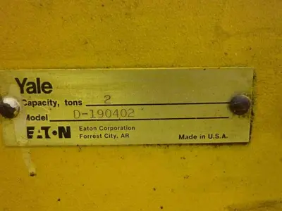 USED YALE HOISTS D-190402
