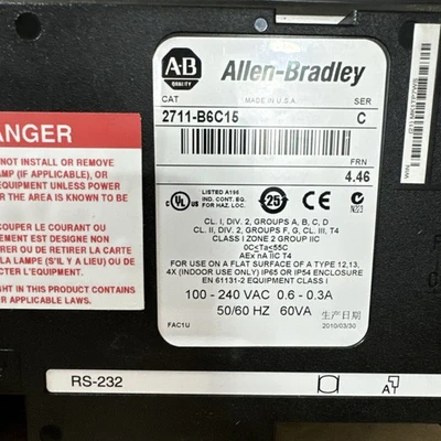 USED Allen-Bradley 2711-B6C15