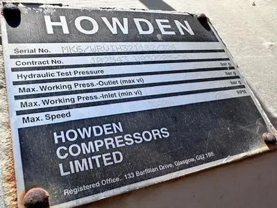 Howden Screw Compressors SN MK6/WRVIH321132/326