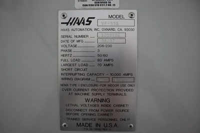 Used HAAS VF-3SS Vertical Machining Centers Minnesota US | Machinesused.com #1364612