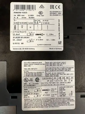 Siemens 3RA6250-1EB33 Sirius 3RA6 250-1EB33 3RA62501EB33 (6.4.1)
