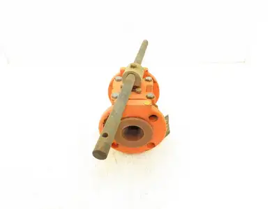 Xomox Tufline 9RB710L1 2" Flanged Sleeve Plug Valve PFA Lined 200psi