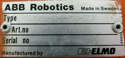 REFURBISHED ELMO PS130/6-90-P-PMB-3737 SERVO MOTOR 3HAB 4040-1/5 PS130690PPMB37