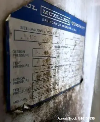 Used MUELLER CORP _UNKNOWN_ Stainless Steel Tanks Illinois US | Aaron Equipment #908698