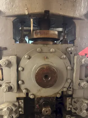 20" WIDE X 22" ROLL DIAMETER 4-HI BLISS 100 HP POWERED ROLLING MILL. STOCK # 0886025