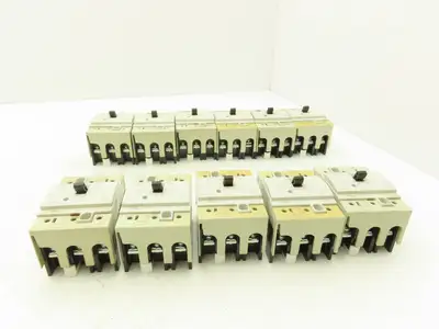 Mitsubishi NF30-FAU 3-Pole No Fuse Circuit Breaker 5A 200-230V 3Ph Lot of 11