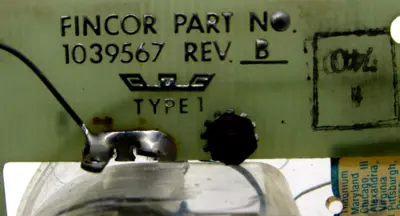 USED FINCOR 1039566-G1 METER BOARD 1039567 1039566G1