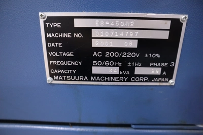 Used MATSUURA ES-450HZ Horizontal Machining Centers Minnesota US | Machinesused.com #1486273