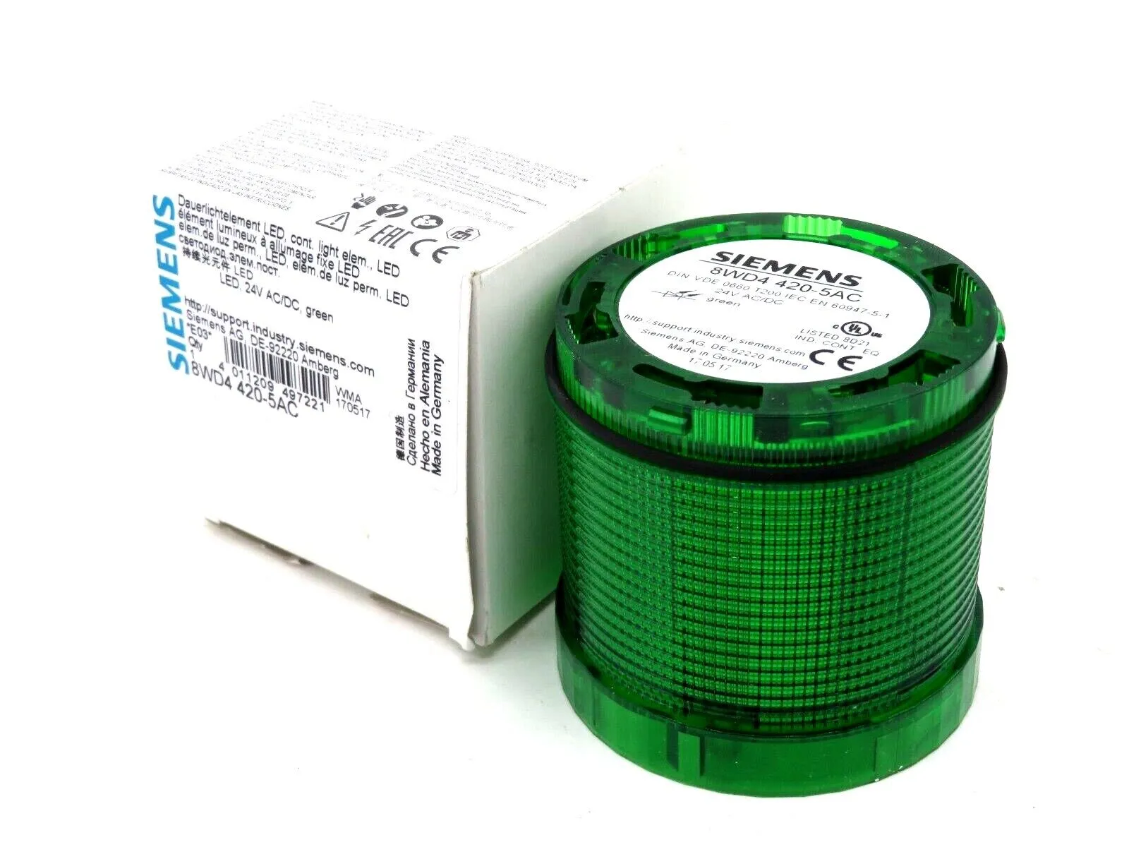 NEW SIEMENS 8WD4420-5AC CONTINOUS LIGHT ELEMENT 8WD44205AC