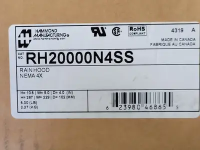 Used HAMMOND RH20000N4SS Misc Electrical & Power Parts British Columbia CA | Lenmark #254144