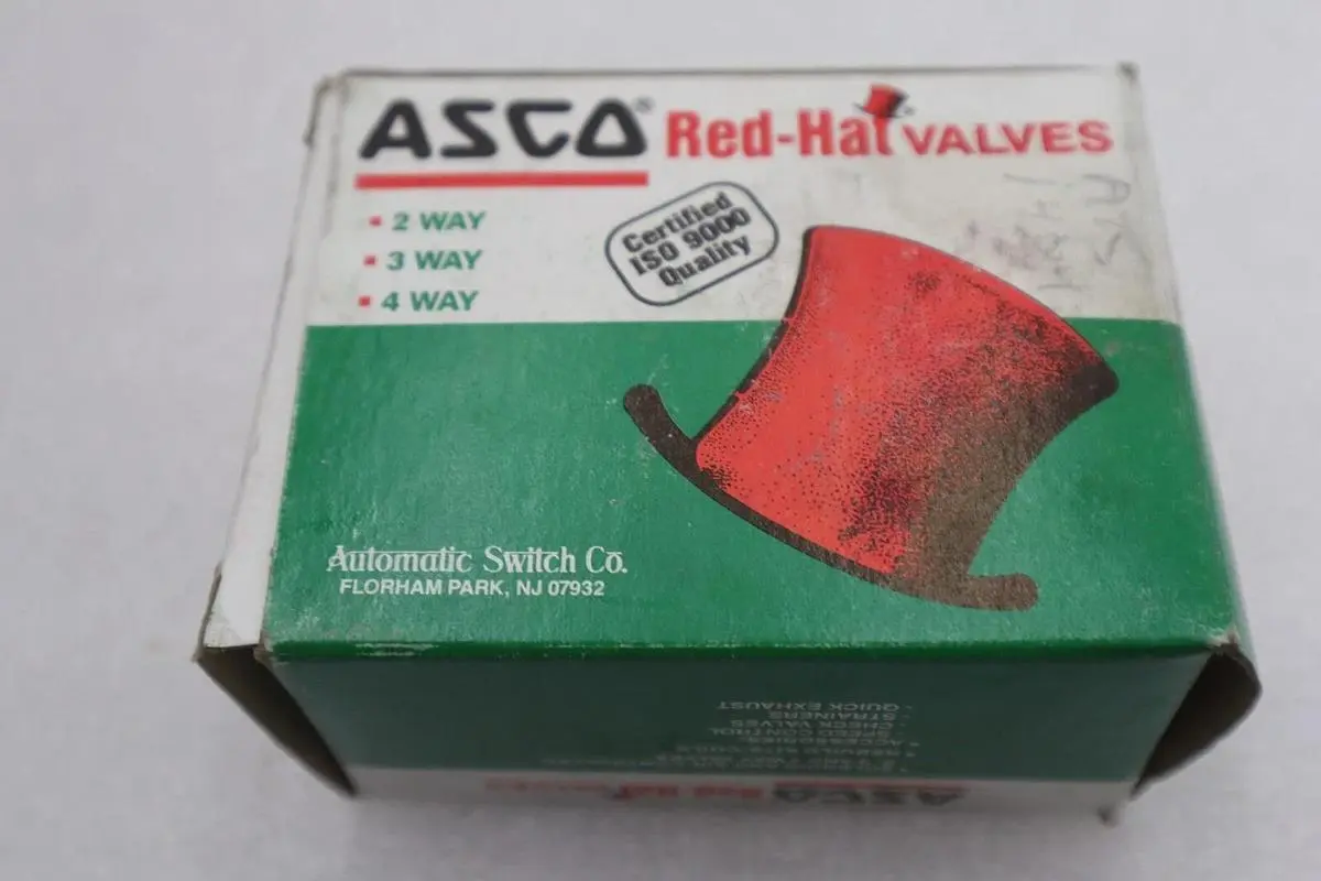 NEW OPEN BOX ASCO 8263C3 Red Hat II Solenoid Shutoff Valve 3/8" STK K-2875