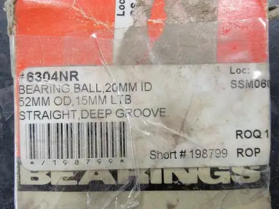 Deep Groove Ball Bearing 6304NR