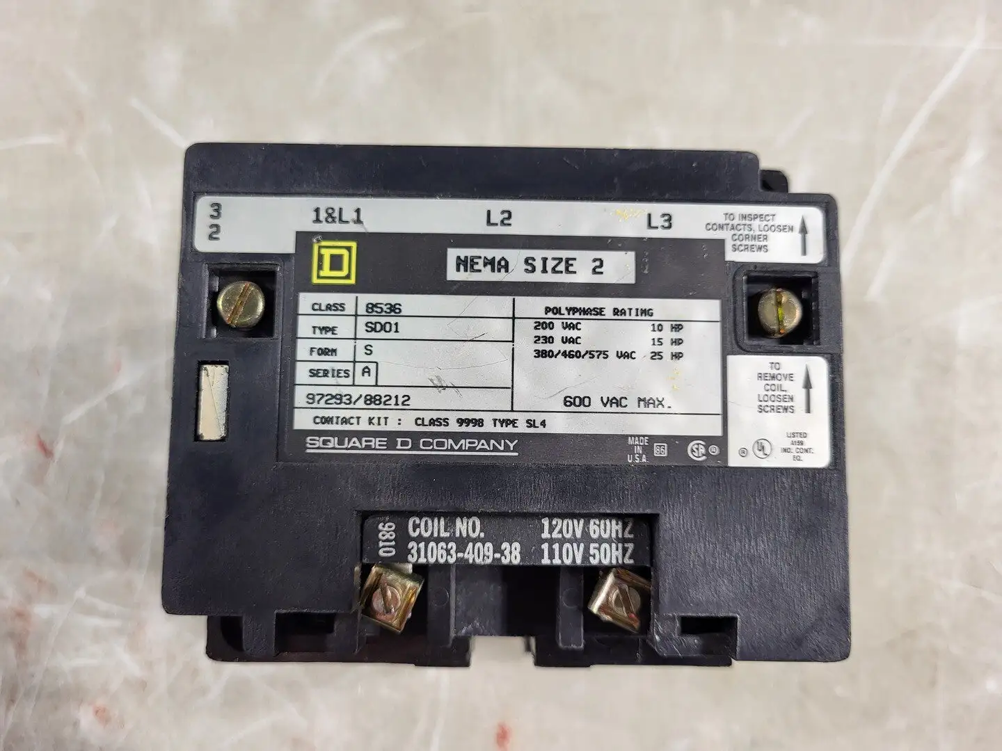 USED SQUARE D 8536SDO1V02S
