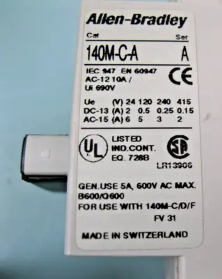 USED Allen-Bradley 140M-C2E-B63