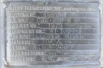 Used 1975 ALLOY FABRICATORS INC. _UNKNOWN_ Vertical Mixers North Carolina US | DH Griffin Used Equipment #1383697