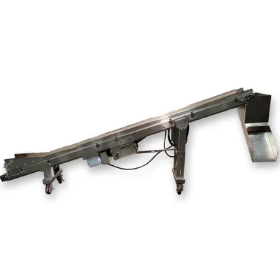 Used 11"wide X 12'L Stainless Steel Incline Portable Sanitary Belt Conveyor