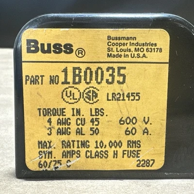 NEW Buss H600600-3C