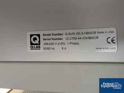 USED Q-Panel Q-Panel Xenon Test Chamber, Model Q-SUN XE-3-HBSCR
