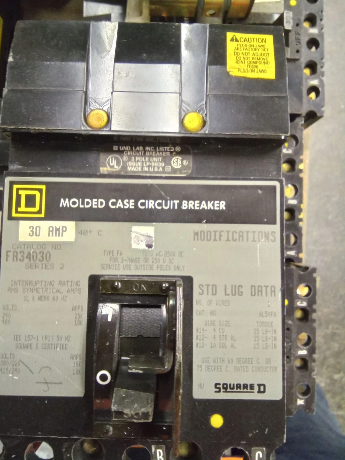 Used Square D FA34030 Circuit Breakers Iowa US | ISP Equipment Group #1318720