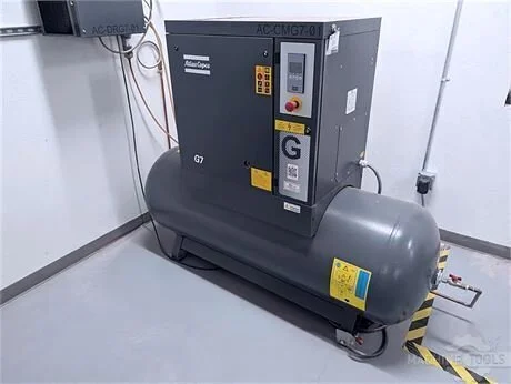 Used 2020 ATLAS COPCO G7P Lubricated Reciprocating Air Compressors Illinois US | Machine Tool Bids 2 #174400
