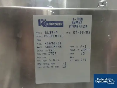 USED KTron KTron Micro Feeder, Model K-PH-CL-MT12