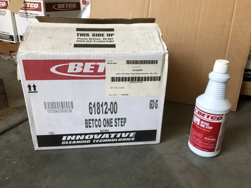 BETCO One-Step 61812-00 Floor Cleaner / Restorer ; 1QT Bottle -NIB of 12
