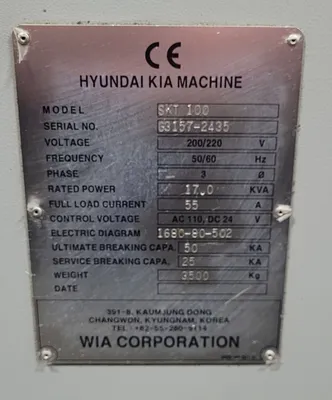 2008 HYUNDAI-KIA SKT100 CNC, Turning Center | Machinery Central (20)
