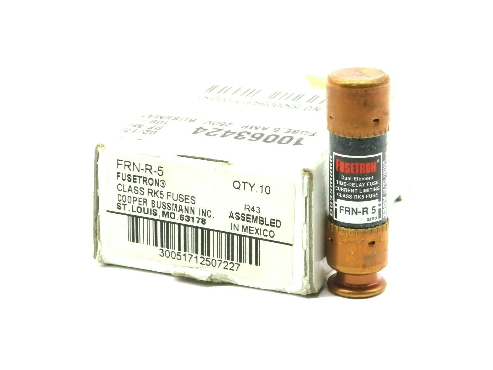 10 NEW BUSSMANN FRN-R-5 FUSES CLASS RK5 FRNR5