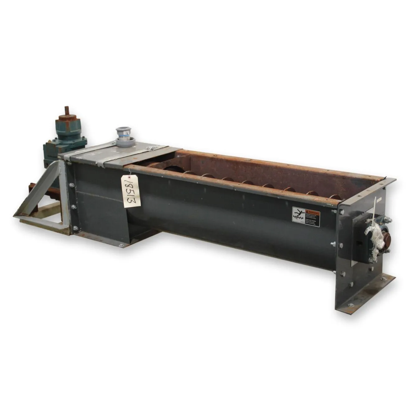 Used 12" Dia. X 5' long Carbon Steel Screw Auger Feeder [PART]