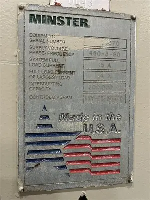 MINSTER MR15-26S / MSH30-26-7 / MEF5-26S Coil Feed Lines | PressTrader Limited (10)