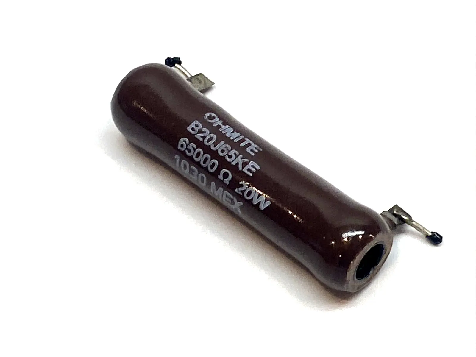 USED OHMITE VITREOUS WIREWOUND POWER RESISTOR PCB MOUNT 20W 50KΩ