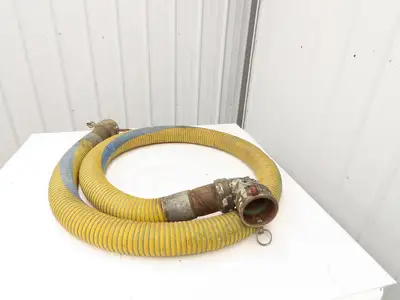 Flexonics Chemflex 3"ID x 12' Flexible Yellow Chemical Transfer Hose Camlok Ends