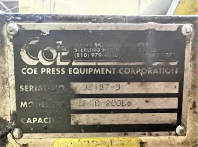 USED 2002 COE CPCC-20036 / CPCSR-20036