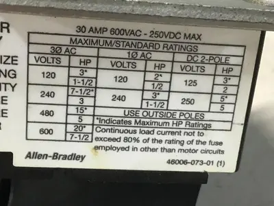 USED ALLEN BRADLEY 1494V-DS30 SER D