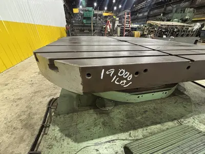 60" X 60" CINCINNATI GILBERT ROTARY TABLE W/ 60" POWER TRAVEL: STOCK #23585