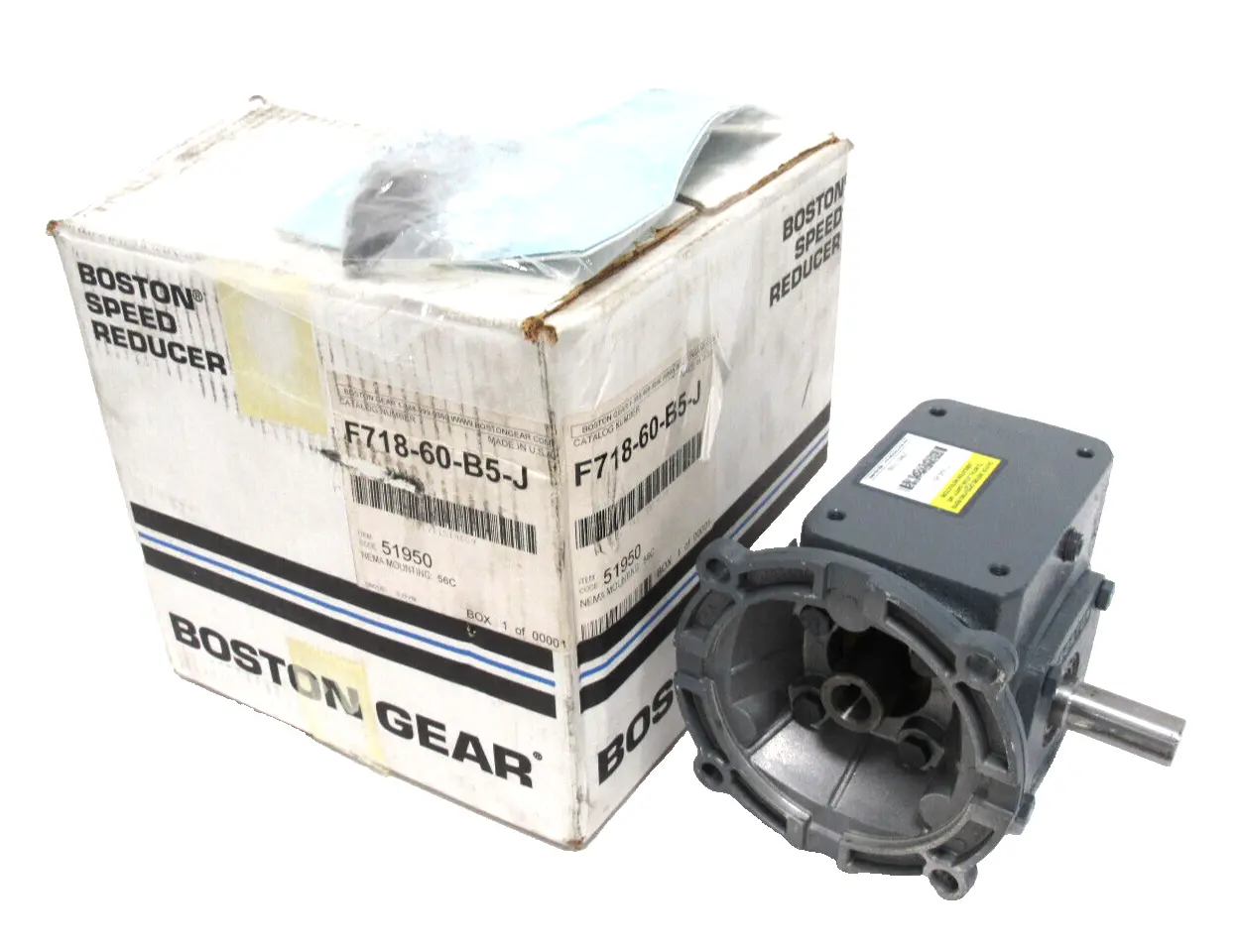 NEW BOSTON GEAR F718-60-B5-J GEAR REDUCER 60:1 F71860B5J