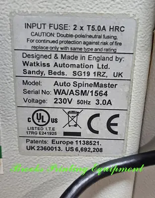 USED WATKISS AUTO SPINEMASTER