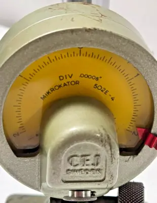 CEJ 502E-4 Mikrokator Microcator Mykator Div System Sweden .00005"
