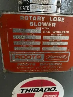 Roots 18×33 Rotary Lobe Blower REBUILT