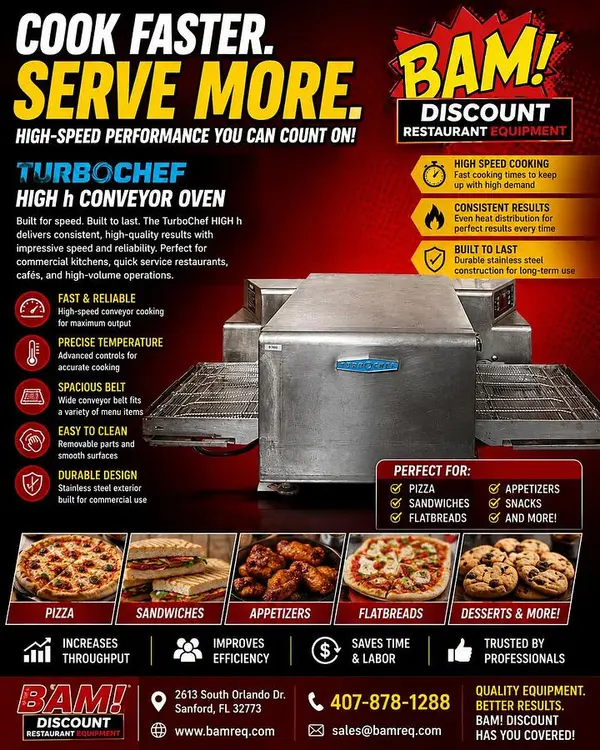 Used TURBOCHEF HCS 1618 Conveyor Ovens Florida US | BAM Discount Restaurant Equipment #1229854